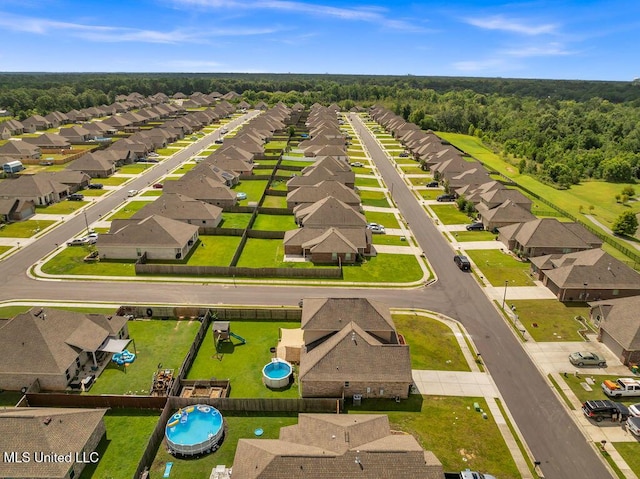 16904 Desmare St, Gulfport, MS 39503 - aerial perspective of suburban area with a pool area