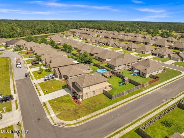 16904 Desmare St, Gulfport, MS 39503 - aerial perspective of suburban area featuring a heavily wooded area