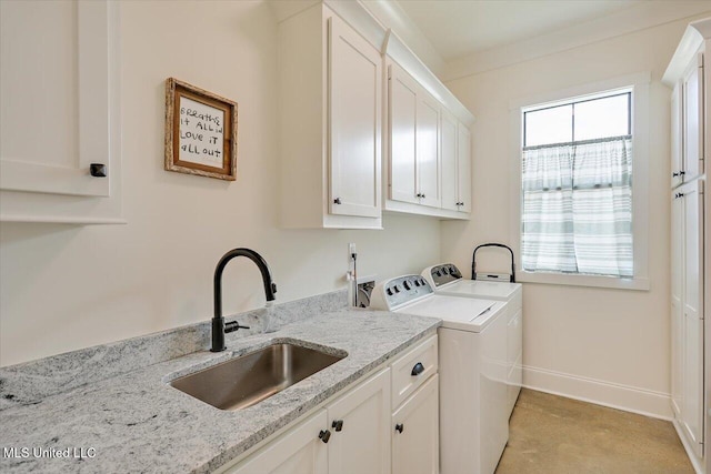 110 Crossview Pl, Brandon, MS 39047 - laundry area with cabinet space and separate washer and dryer