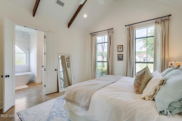 110 Crossview Pl, Brandon, MS 39047 - bedroom featuring multiple windows, ensuite bathroom, and recessed lighting
