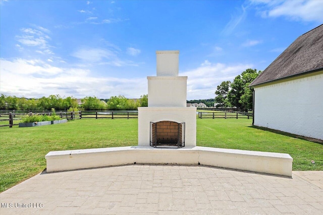 110 Crossview Pl, Brandon, MS 39047 - view of patio / terrace featuring an outdoor brick fireplace
