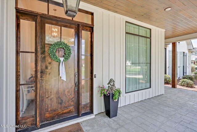 110 Crossview Pl, Brandon, MS 39047 - entrance to property featuring board and batten siding and a patio area