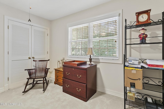 29 Avery Cir, Jackson, MS 39211 - living area featuring light carpet, plenty of natural light, and an office area