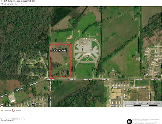 294 Yandell Rd, Canton, MS 39046 - map / location featuring property parcel outlined