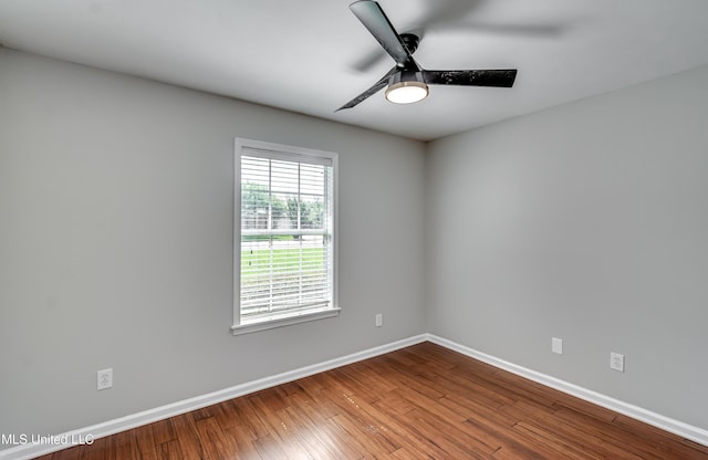783 Whippoorwill Dr, Brandon, MS 39047 - spare room with hardwood / wood-style floors and a ceiling fan