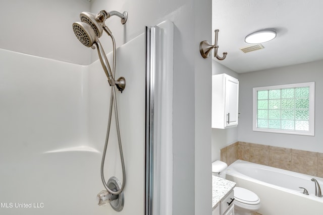 783 Whippoorwill Dr, Brandon, MS 39047 - bathroom with a garden tub, vanity, and a shower
