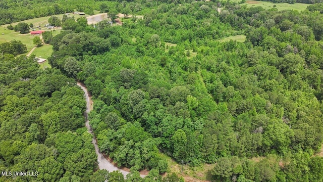 869 B Parks Rd, Pickens, MS 39146 - aerial view of property and surrounding area featuring a heavily wooded area