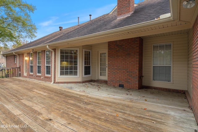 view of wooden terrace