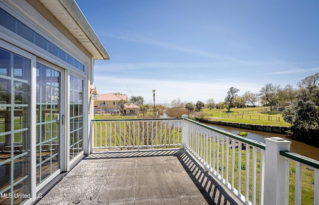 1401 Ladnier Rd, Gautier, MS 39553 - balcony featuring a water view