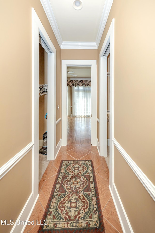 1401 Ladnier Rd, Gautier, MS 39553 - corridor with ornamental molding
