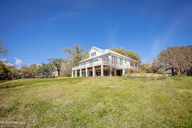 1401 Ladnier Rd, Gautier, MS 39553 - back of house with a deck
