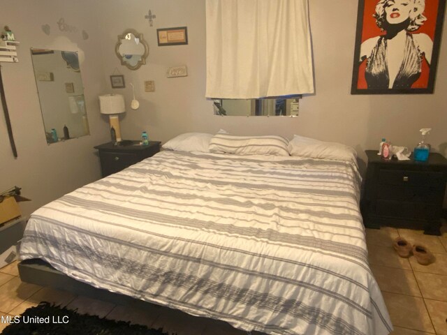 view of tiled bedroom