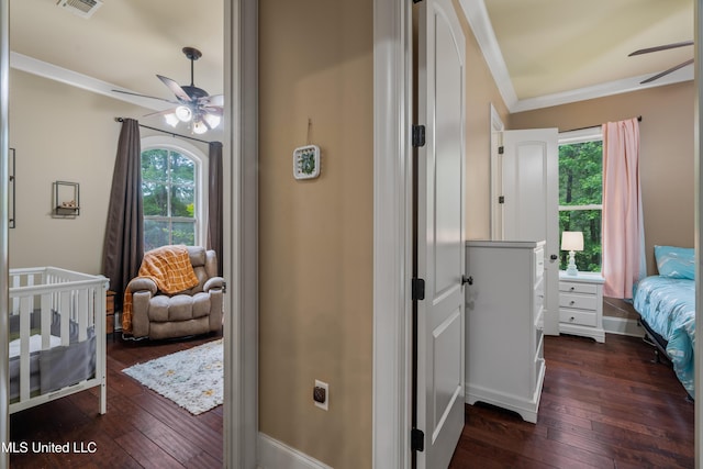 10 Magnolia Crossing Rd, Sumrall, MS 39482 - bedroom featuring hardwood / wood-style floors, ornamental molding, and baseboards