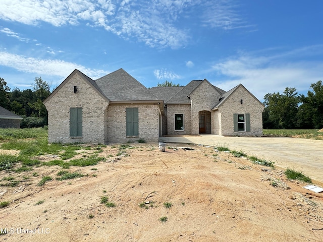 view of french country home