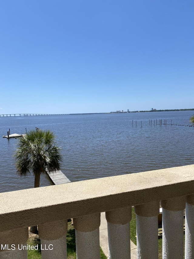 view of water feature