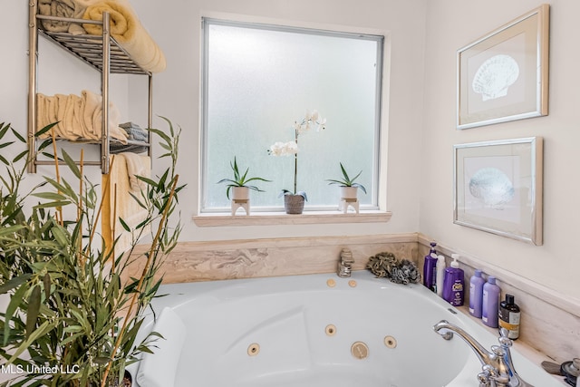 bathroom with a bathing tub