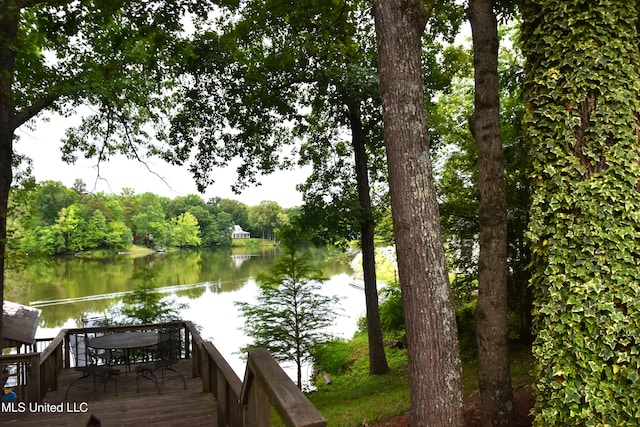 10991 High Rd, Hernando, MS 38632 - wooden deck with a water view