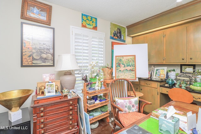 697 Country Place Dr, Pearl, MS 39208 - office with a textured ceiling