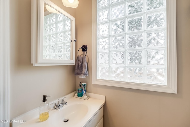 bathroom with vanity