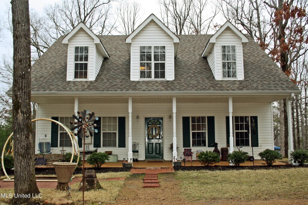 172 Tanner Dr, Blue Mountain, MS 38610 - cape cod-style house featuring a porch