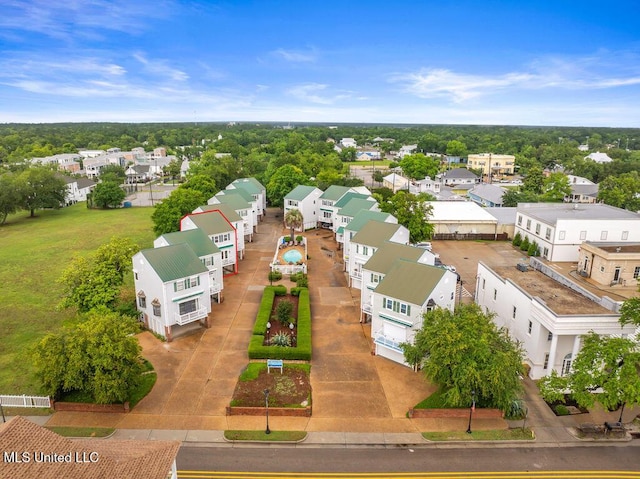 aerial perspective of suburban area