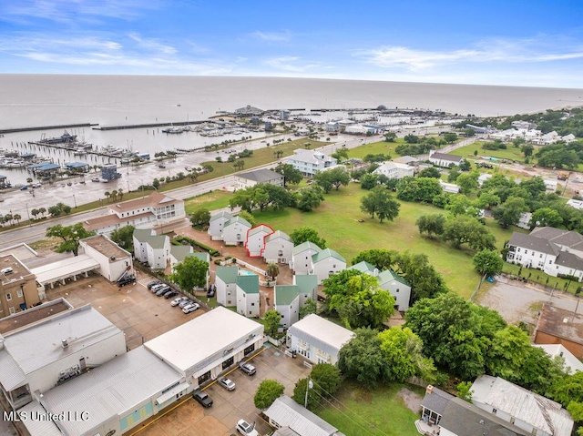 drone / aerial view of a large body of water