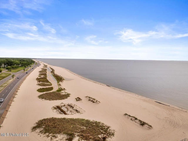 water view featuring local beach