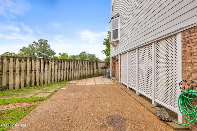 view of patio / terrace with fence