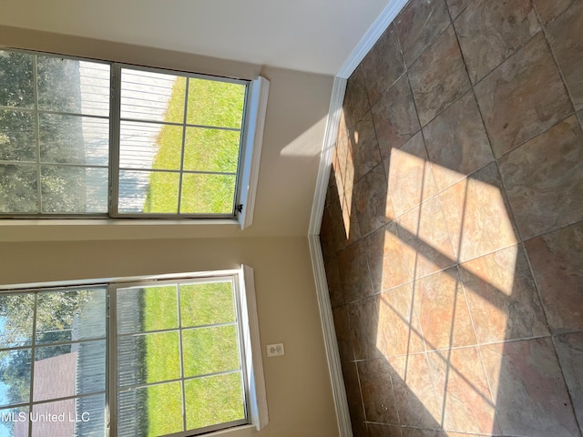 spare room with ornamental molding