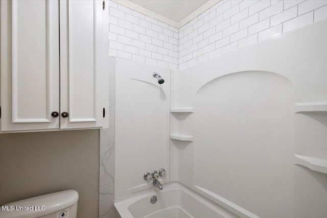 244 Massey Cir, Carthage, MS 39051 - full bathroom with ornamental molding, bathtub / shower combination, and toilet