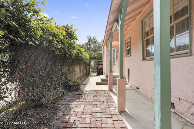 view of patio / terrace with fence