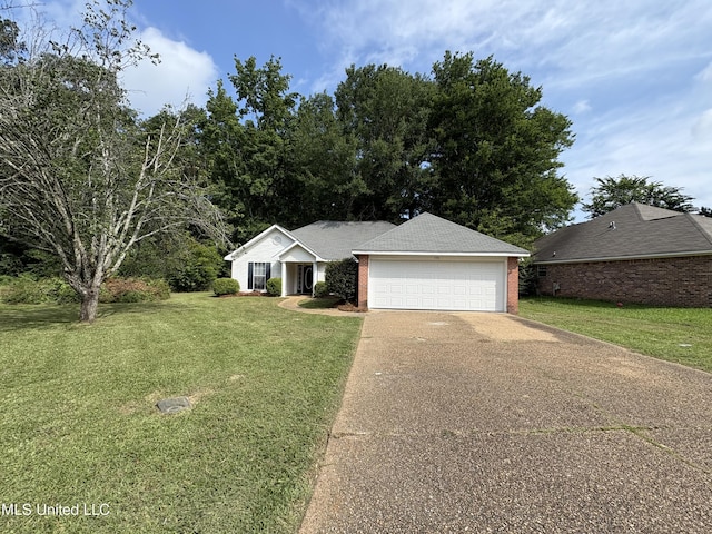 106 Ole Duke Dr, Brandon, MS 39042 - single story home with driveway, a front lawn, brick siding, and a garage