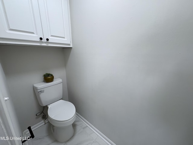 106 Ole Duke Dr, Brandon, MS 39042 - bathroom with toilet, marble finish flooring, and baseboards