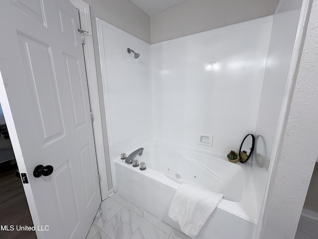 106 Ole Duke Dr, Brandon, MS 39042 - full bath with a combined bath / shower with jetted tub and marble finish floors