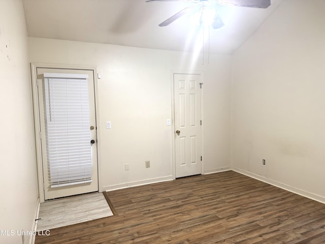 2005 Foxhill Ln, Byram, MS 39272 - unfurnished room with ceiling fan and wood finished floors