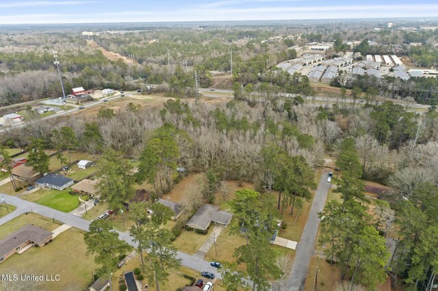 aerial view featuring a forest view