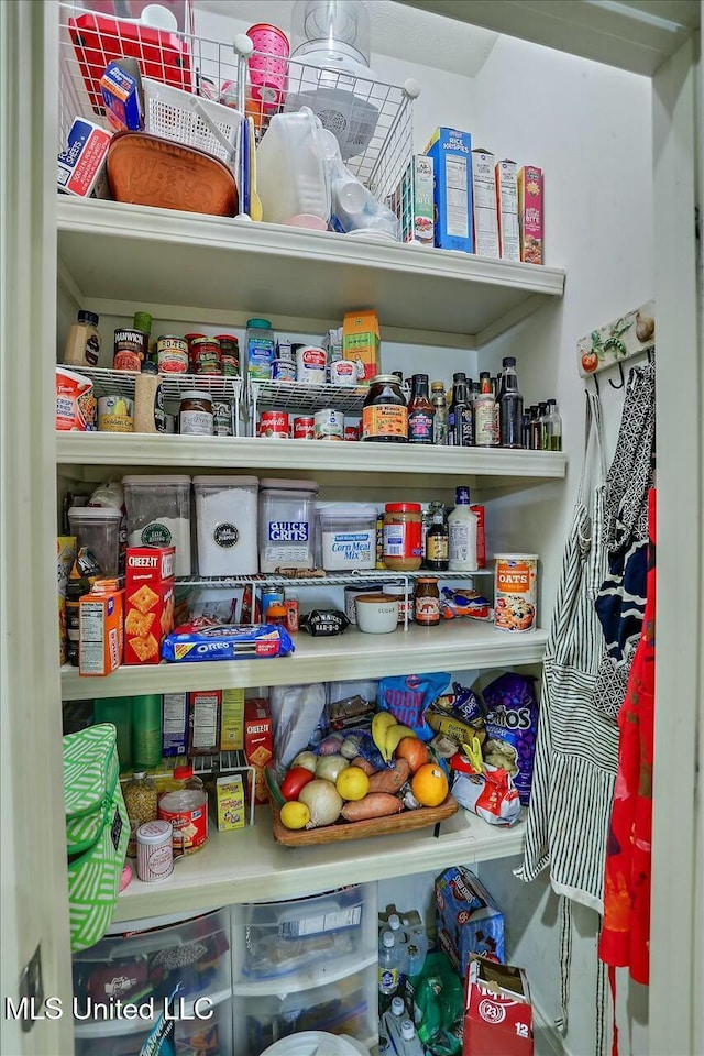 view of pantry