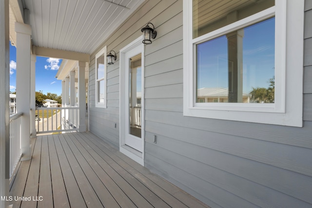 view of wooden deck