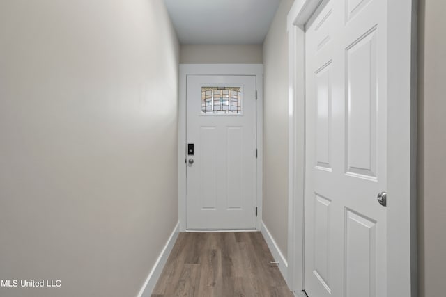 entryway featuring light hardwood / wood-style floors