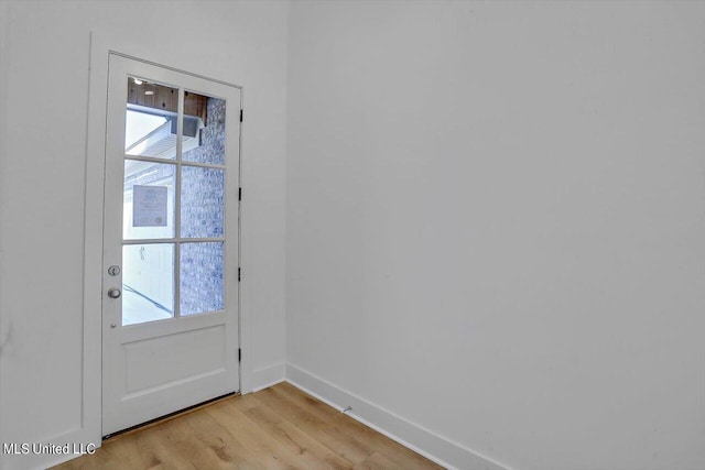 165 Cornerstone Dr, Brandon, MS 39042 - doorway with light wood-style floors, baseboards, and plenty of natural light
