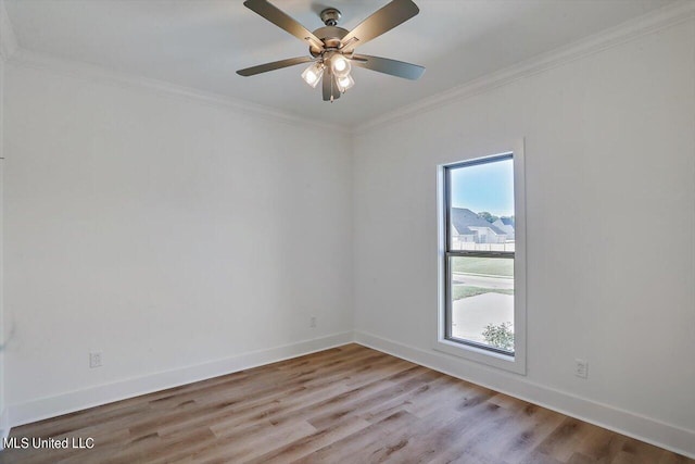 165 Cornerstone Dr, Brandon, MS 39042 - empty room with crown molding, baseboards, and wood finished floors
