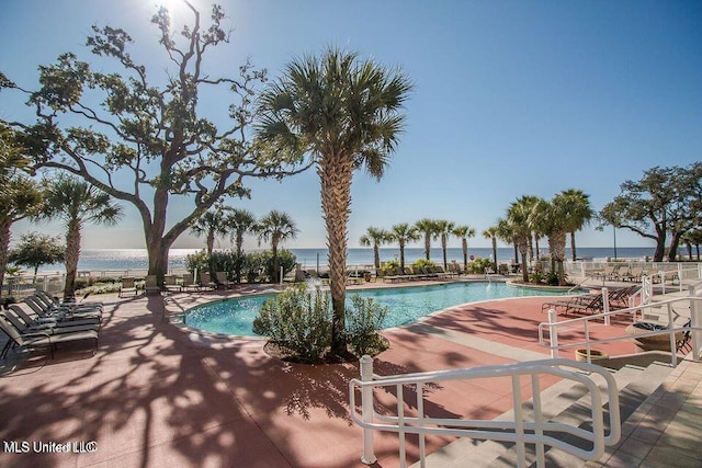 2230 Beach Dr Unit 808, Gulfport, MS 39507 - community pool with a water view and a patio area