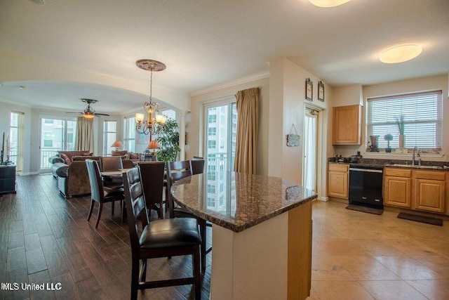 2230 Beach Dr Unit 808, Gulfport, MS 39507 - kitchen with a sink, a wealth of natural light, and dishwasher