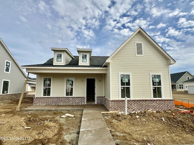 view of front of home with a porch