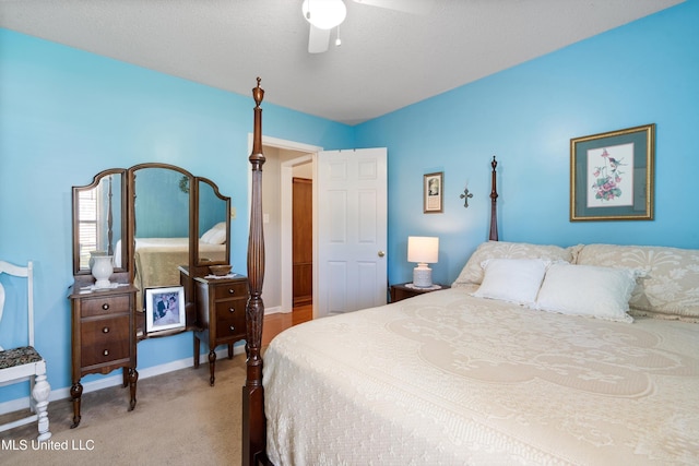 453 Cherry Tree Ln, Southaven, MS 38671 - carpeted bedroom featuring baseboards and a ceiling fan