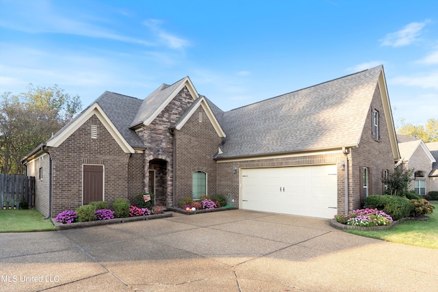 view of front facade with a garage