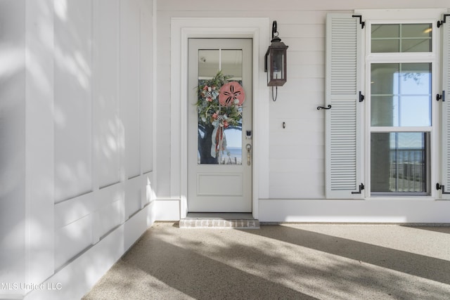 view of doorway to property