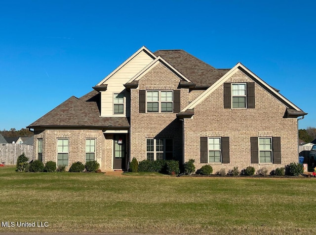 view of front property with a front yard