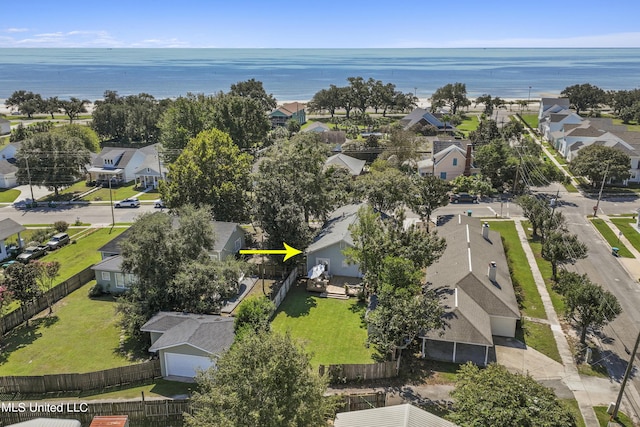 drone / aerial view with a residential view