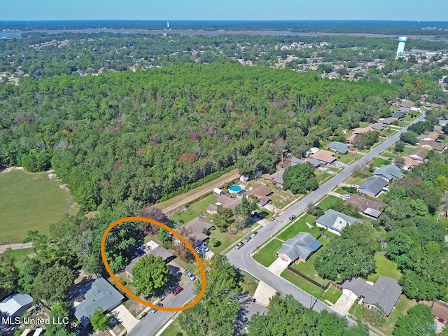 719 Holly Hills Dr, Biloxi, MS 39532 - aerial overview of property's location with a forest